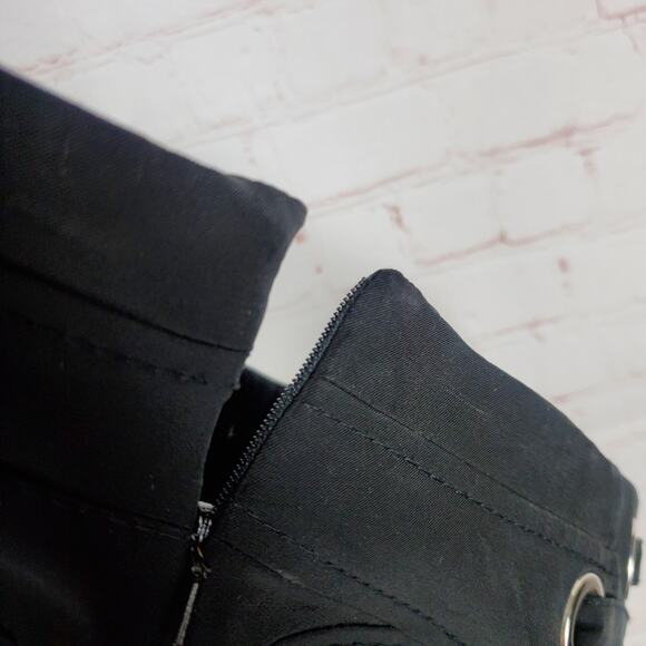 Karen Millen Pencil Skirt Sz US 10 Black Side Zip Knee Length Career Work READ - Picture 8 of 13